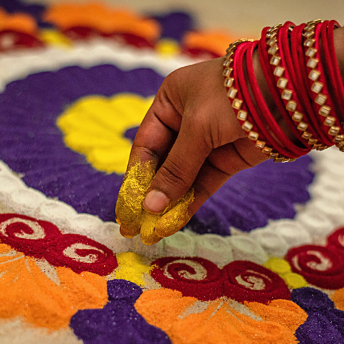 Burnaby Village Museum Drop-In Community Rangoli Installation